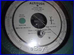 Vintage Wallace & Tiernan FA181 Military Altitude Barometer Pressure Gauge