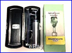 Vintage Welch Allyn Diagnostic Otoscope Ophthalmoscope Set Case Instructions Box