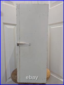 Vintage White Wooden First Aid Cabinet Eastern European Wall Mounted Aprothecary Vintage White Wooden First Aid Cabinet Eastern European Wall Mounted Aprothecary