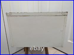 Vintage White Wooden First Aid Cabinet Eastern European Wall Mounted Aprothecary Vintage White Wooden First Aid Cabinet Eastern European Wall Mounted Aprothecary
