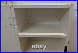 Vintage White Wooden First Aid Cabinet Eastern European Wall Mounted Aprothecary Vintage White Wooden First Aid Cabinet Eastern European Wall Mounted Aprothecary
