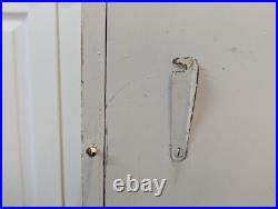 Vintage White Wooden First Aid Cabinet Eastern European Wall Mounted Aprothecary Vintage White Wooden First Aid Cabinet Eastern European Wall Mounted Aprothecary