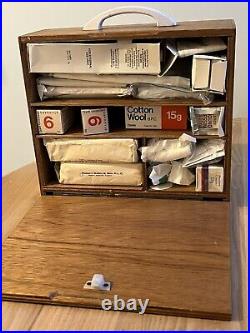 Vintage Wooden First Aid Kit Collectable Retro Film Prop