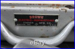 Vintage Zimmer Brown Electro-Dermatome