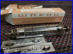 Vintage glass syringe 10 ml Soviet Vintage medical Equipment Reusable syringe