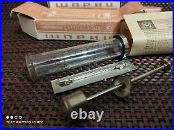 Vintage glass syringe 20 ml Soviet Vintage medical Equipment Reusable syringe