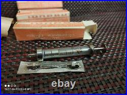 Vintage glass syringe 2 ml Soviet Vintage medical Equipment Reusable syringe Ne