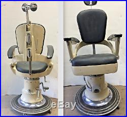 Vintage hydraulic dental chair lift table tattoo barber dentist chair