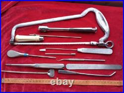 Vintage medical instrument, RARE surgical saw. Amputation Surgical Saw