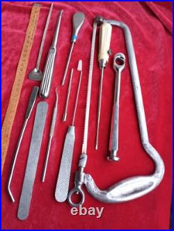 Vintage medical instrument, RARE surgical saw. Amputation Surgical Saw
