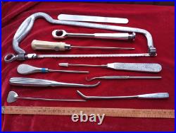 Vintage medical instrument, RARE surgical saw. Amputation Surgical Saw