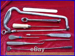 Vintage medical instrument, RARE surgical saw. Amputation Surgical Saw