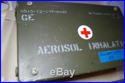Vintage military medical equipment aerosol inhalation set complete metal case