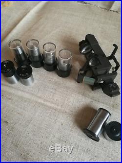 Vintage old antique Carl Zeiss Jena microscope parts