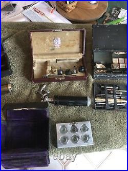 Vintage otoscope and other antique medical equipment