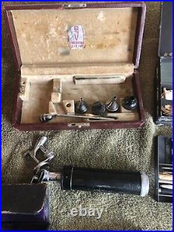 Vintage otoscope and other antique medical equipment
