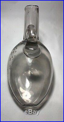 Vtg 1920s Glass FEMALE ETCHED Urinal Antique Hospital Medical Equipment ODDITY