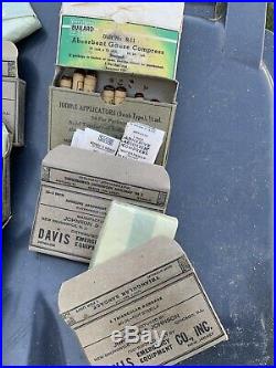 Vtg Davis Emergency Equipment Company First Aid Medical Kit 9x5x3 And Box