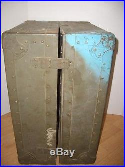 Vtg Military Metal Medic Storage Drawer Case Army Field Equip Trunk Locker Chest