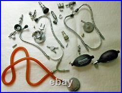 Vtg Stethoscope Medical Equipment Parts Tycos BD Miltex WA Baum Penn Medic Bowle