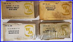 Vtg Various Emergency Equipment Medical First Aid Bandages Burn Snake Bite Kit