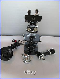Vtg. Wild Heerbrugg M20 68544 Microscope Complete with Extras Carousels etc. Swiss