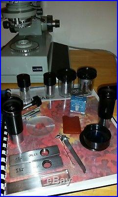 Zeiss Aus Jena Polarizing Microscope w Accessories Vintage RARE