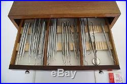 (ref165BQ) Superb Cased Vintage Dentistry Equipment Set Equipment Medical